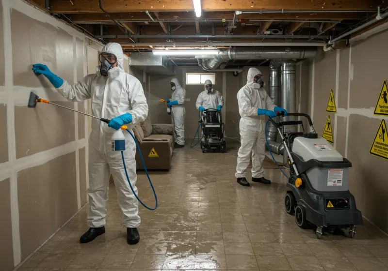 Basement Moisture Removal and Structural Drying process in Candler-McAfee, GA